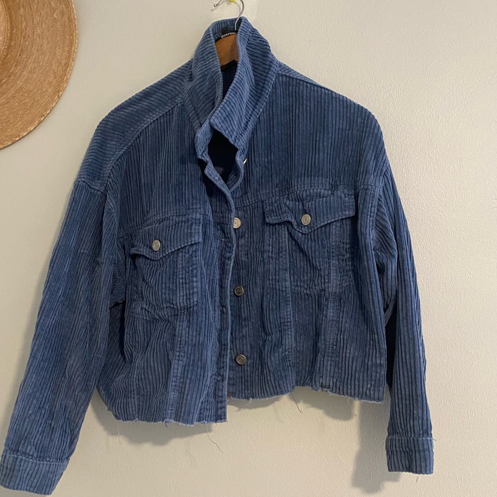 Corduroy blue shacket